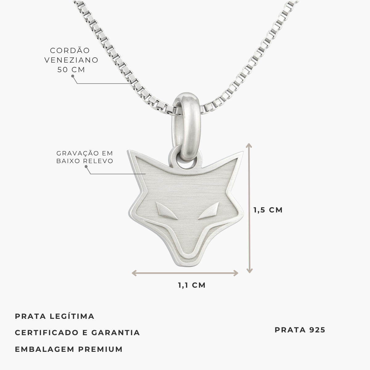 COLAR RAPOSÃO CRUZEIRO - 1,5CM