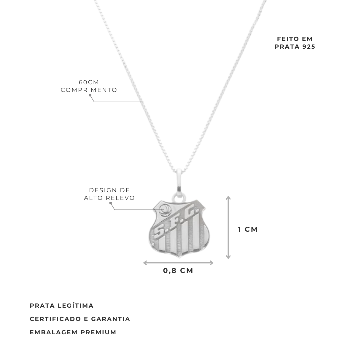 COLAR ESCUDO SANTOS - P