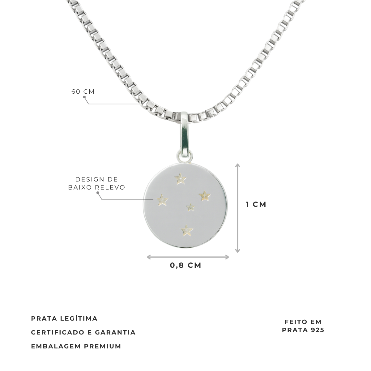 COLAR ESTRELAS CRUZEIRO - 1CM