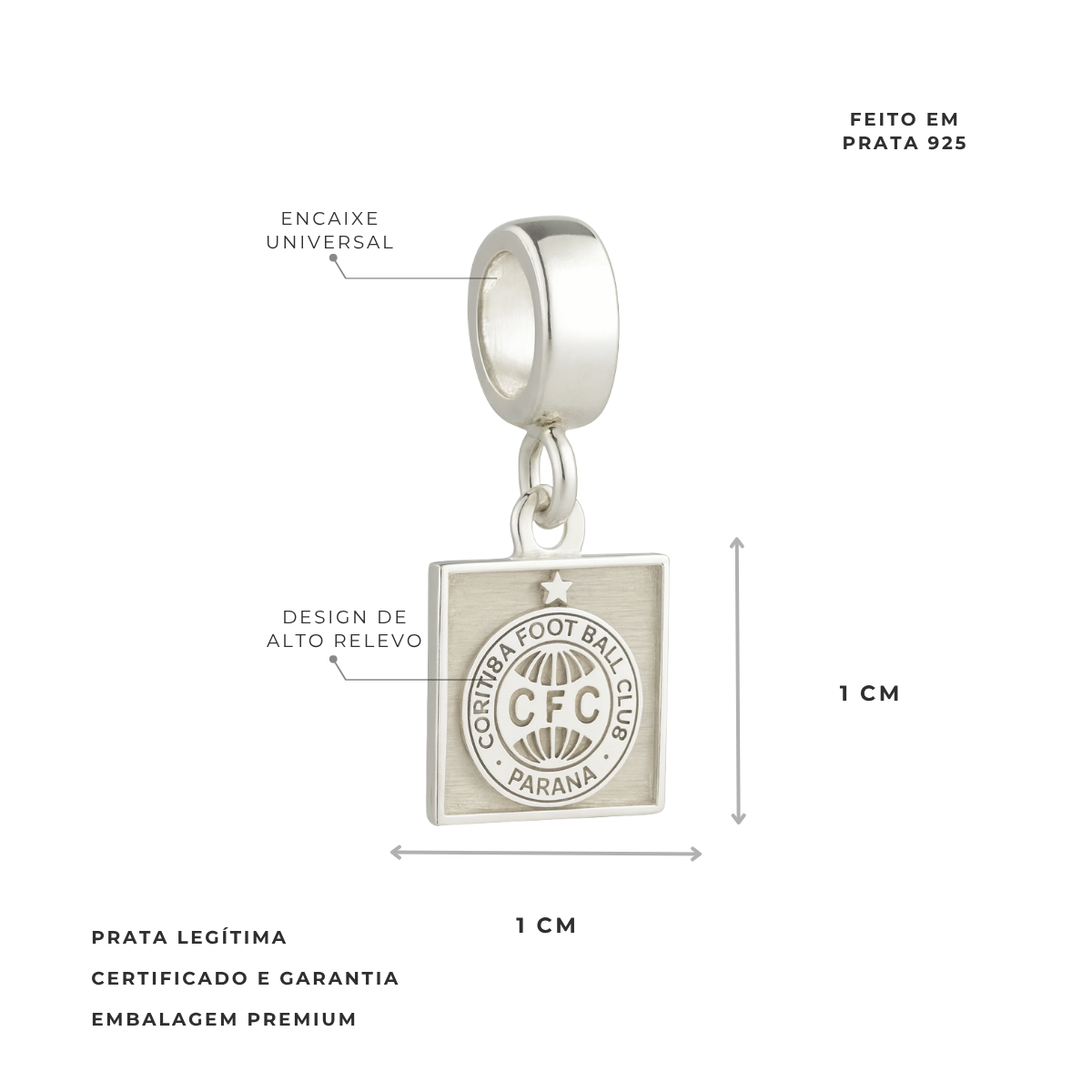 BERLOQUE QUADRADO ESCUDO CORITIBA