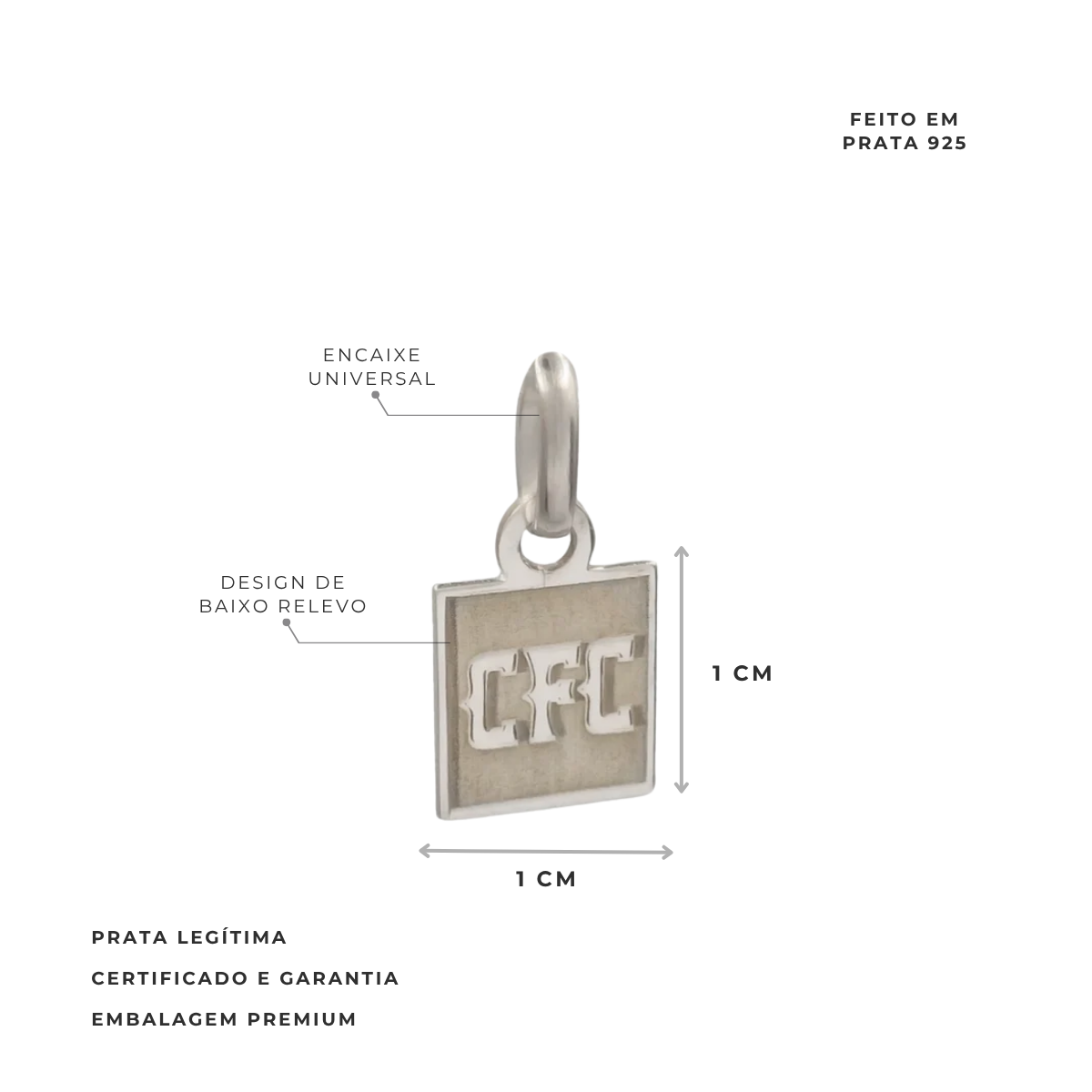PINGENTE QUADRADO CFC CORITIBA