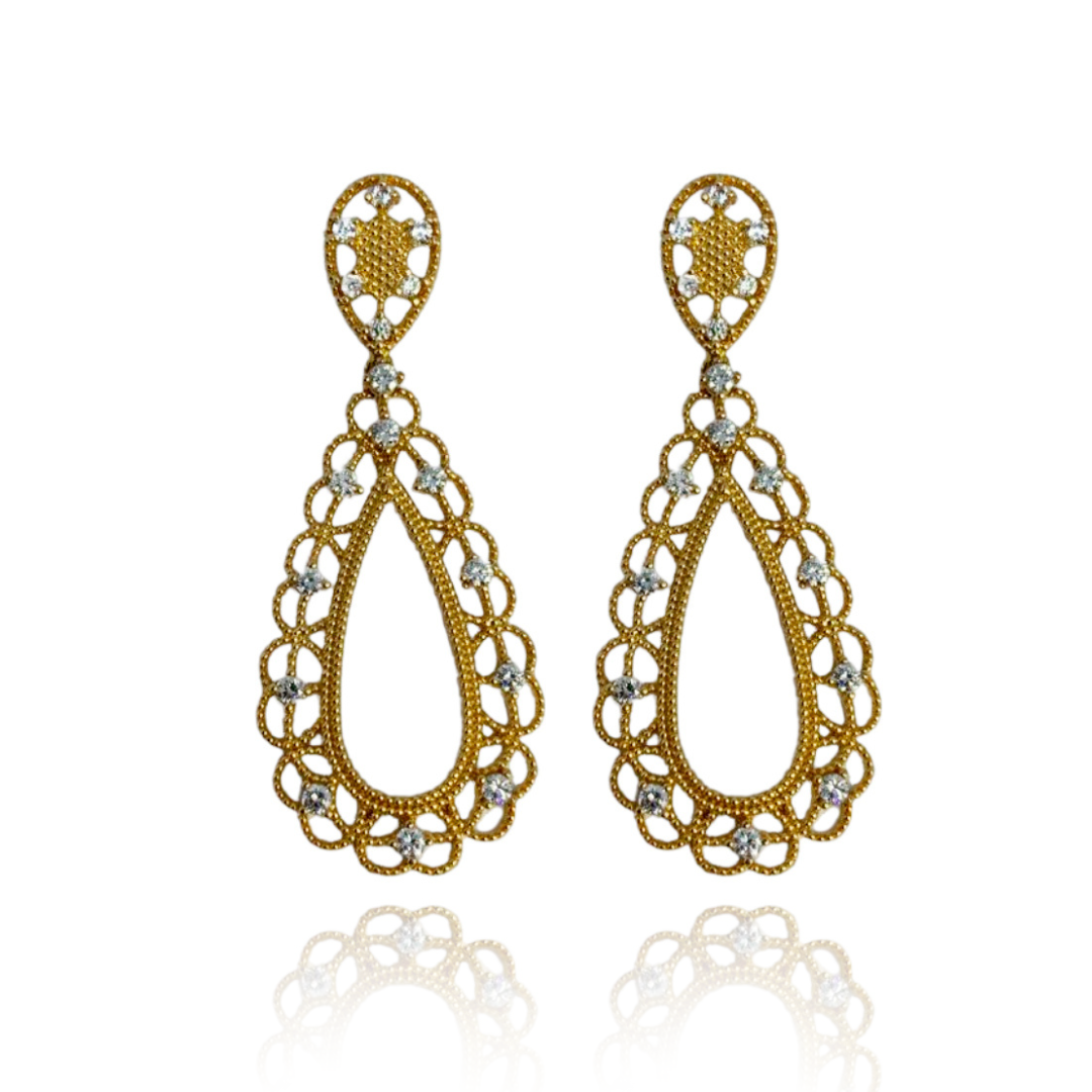 BRINCO ALONGADO GOTA DUPLA