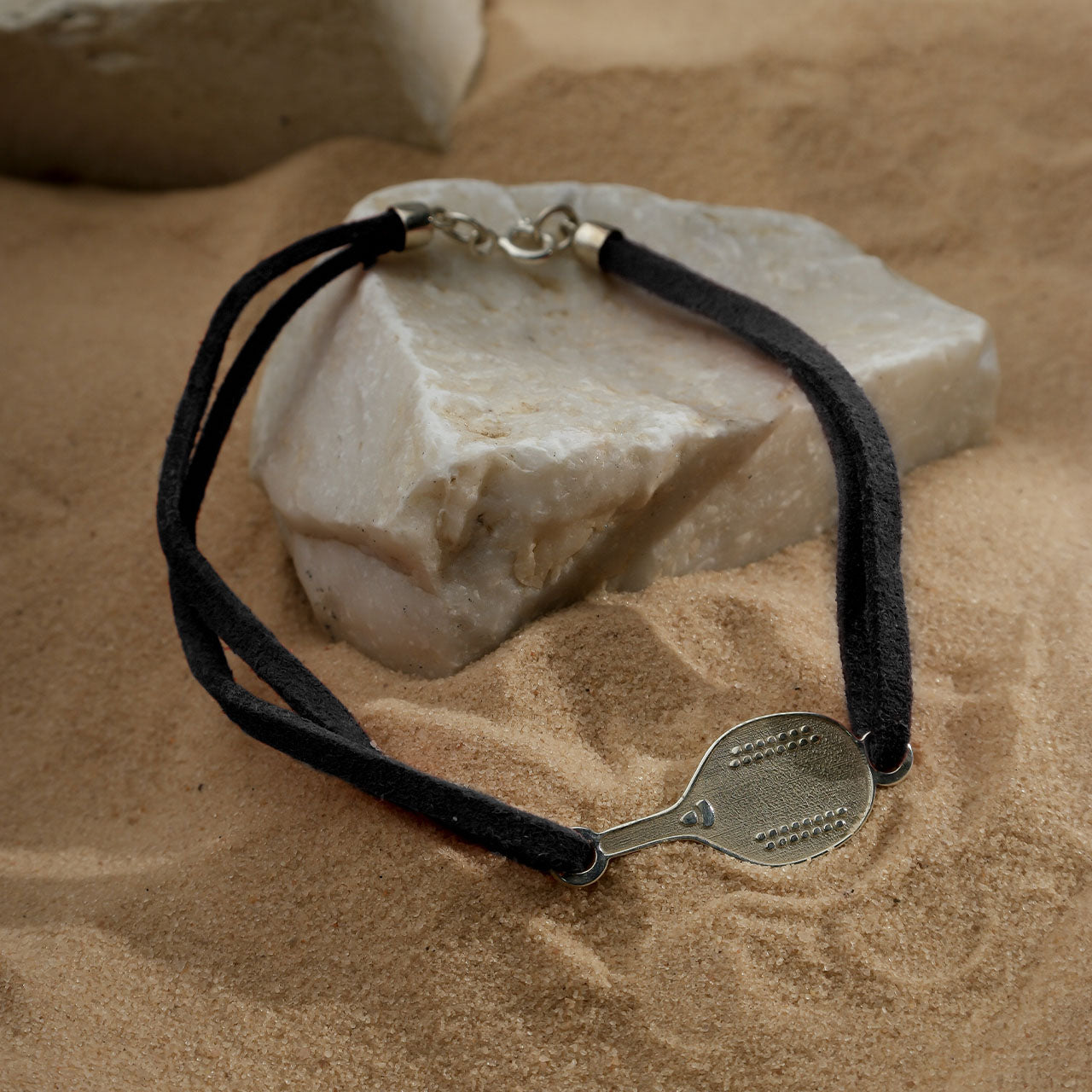 PULSEIRA RAQUETE COM COURO