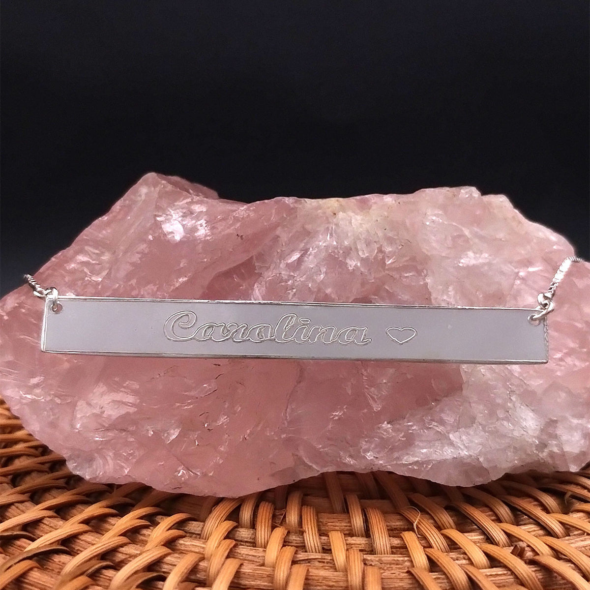 COLAR PERSONALIZADO CHAPA NOME GRAVADO