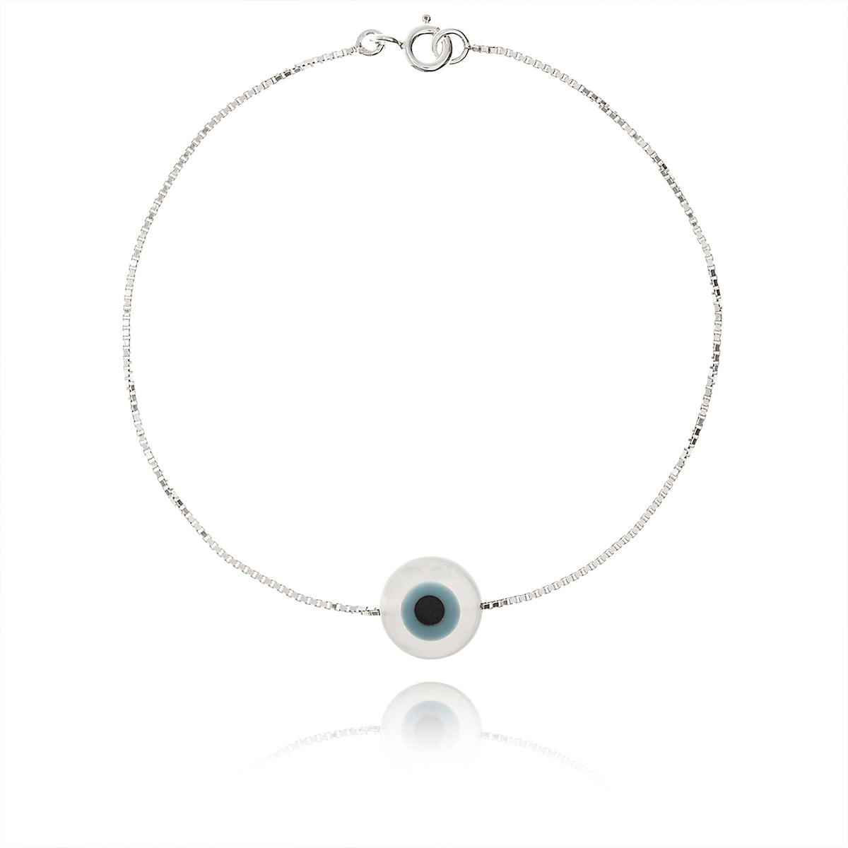 SILVER GREEK EYE BRACELET