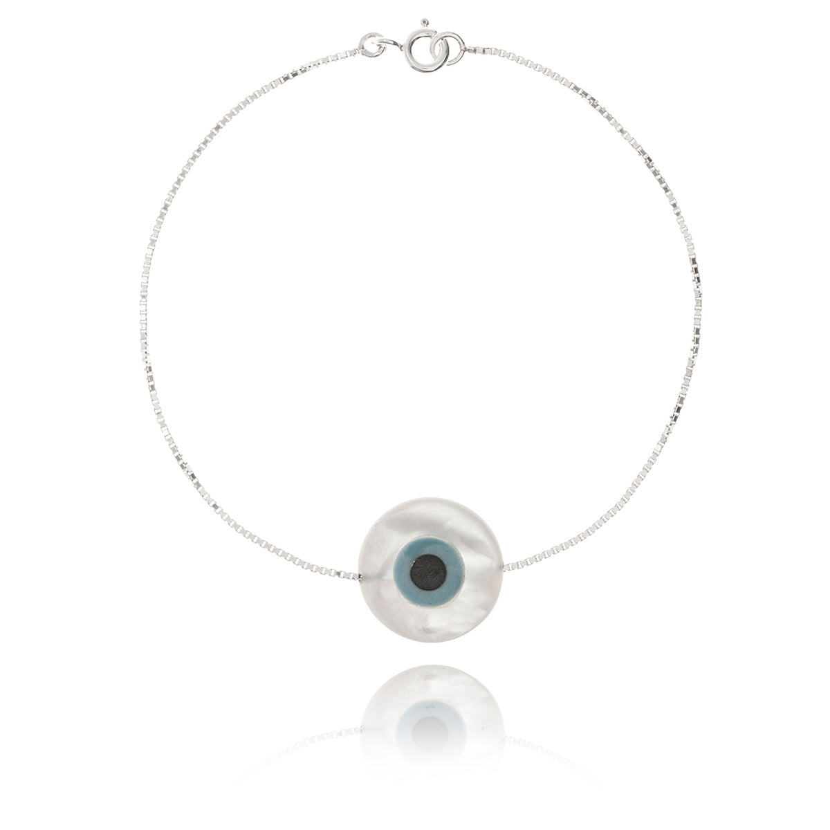 SILVER GREEK EYE BRACELET
