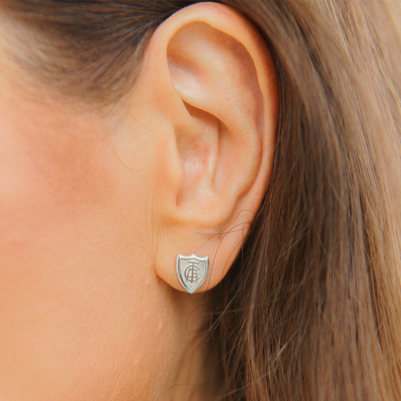 AMERICA SHIELD PLATE EARRING