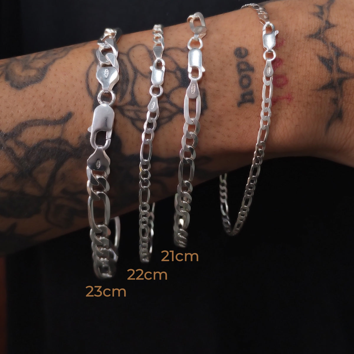 PULSEIRA GROUMET 3X1 PRATA 925 5-6MM 21CM