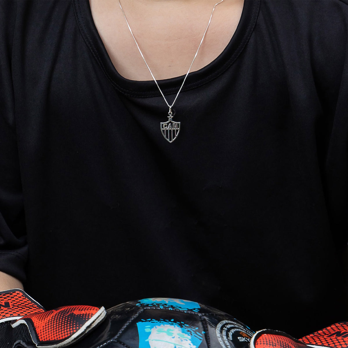 PINGENTE ESCUDO VAZADO ATLÉTICO - 2CM