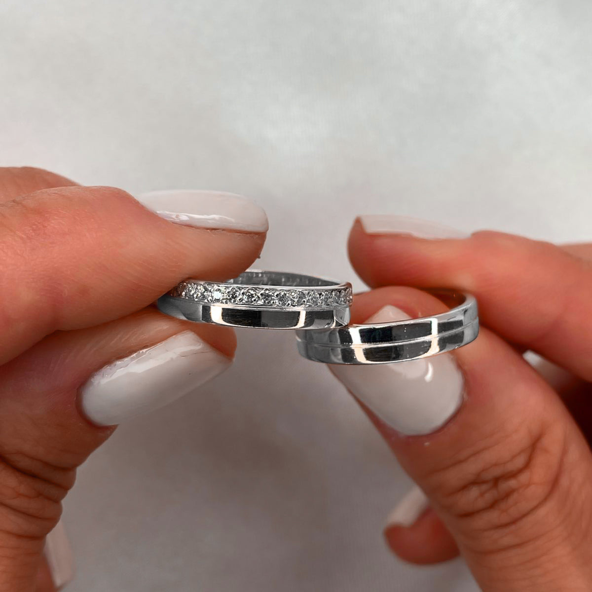 ALIANÇA DE NAMORO PRATA LANAI