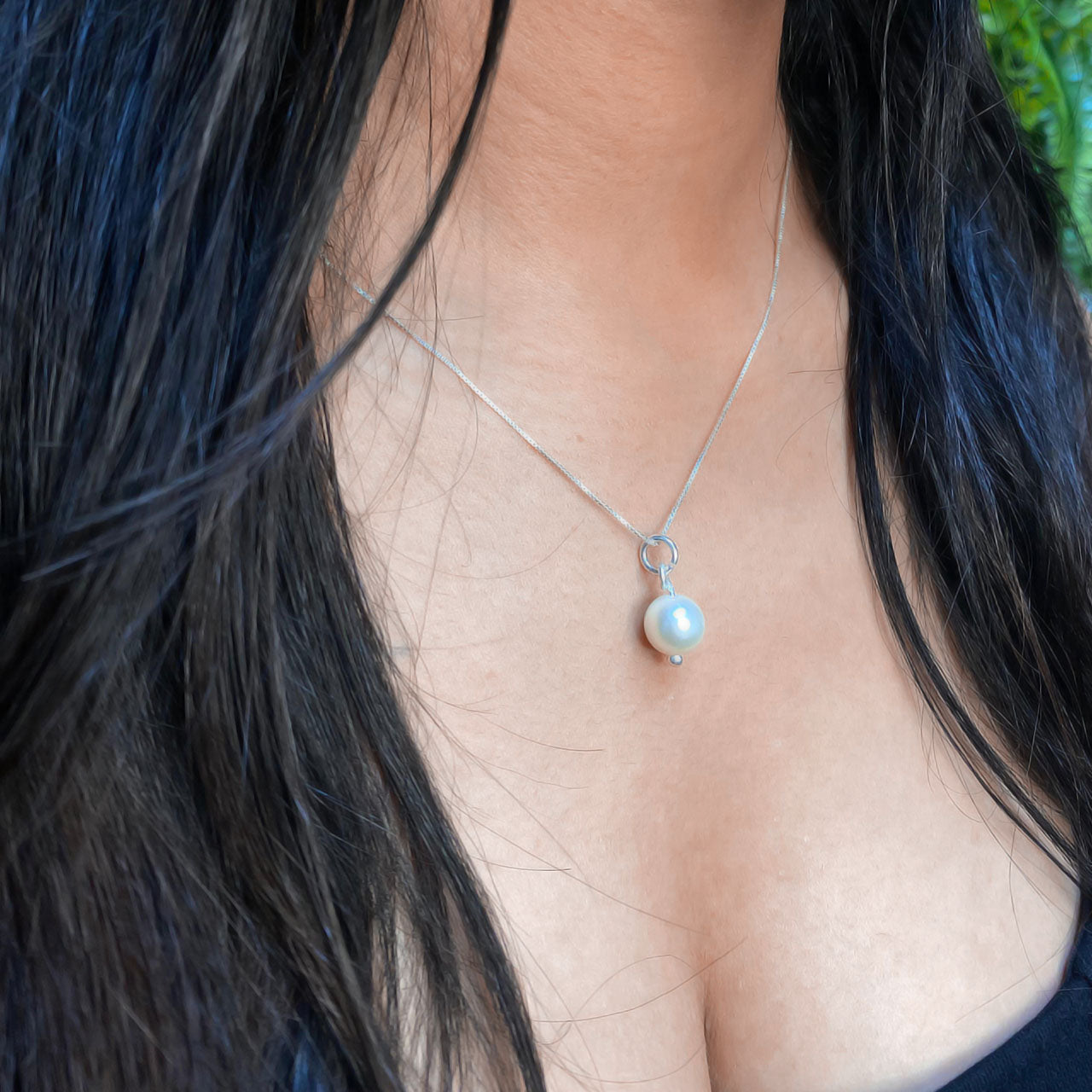 Pingente de Prata com Pérola