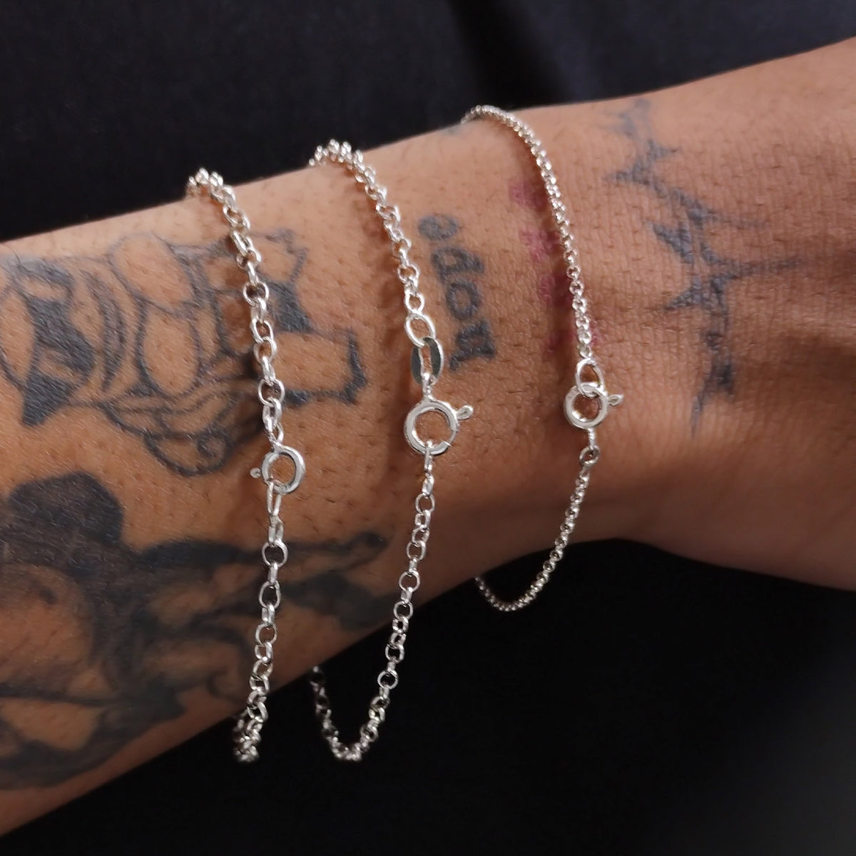 PULSEIRA DE PRATA ELO PORTUGUÊS