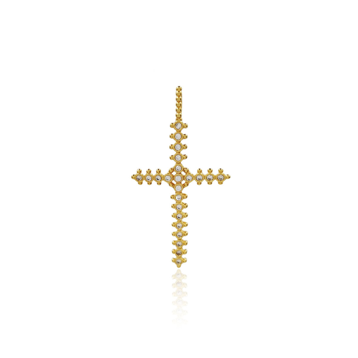 PINGENTE CRUZ BOLA ZIRCÔNIAS