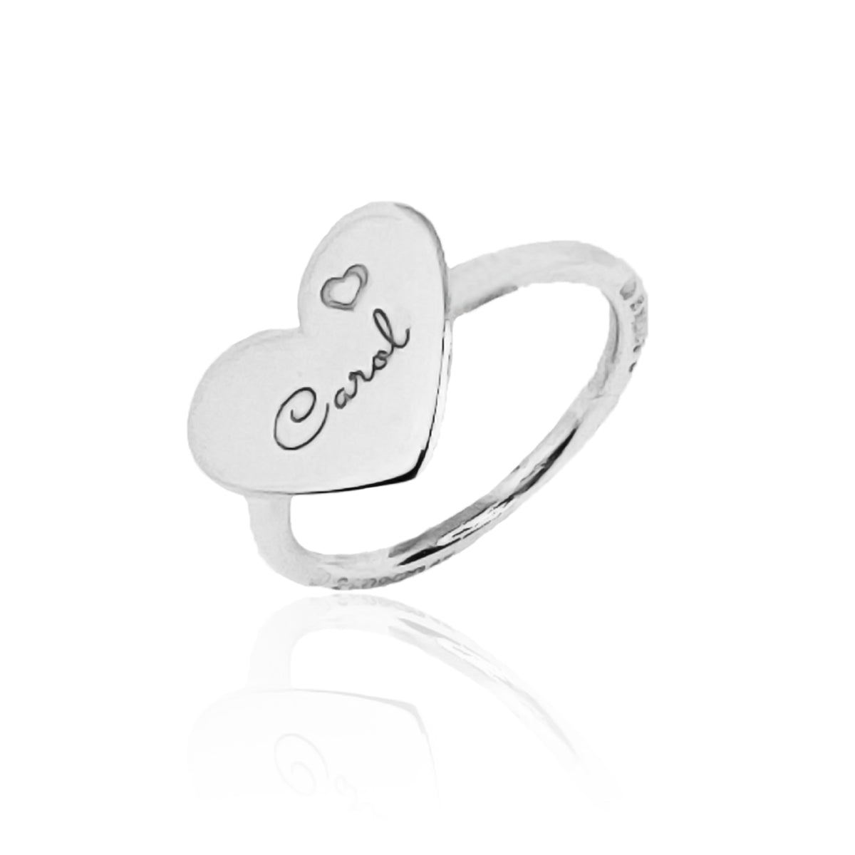 ANEL PERSONALIZADO CHAPA CORAÇÃO NOME