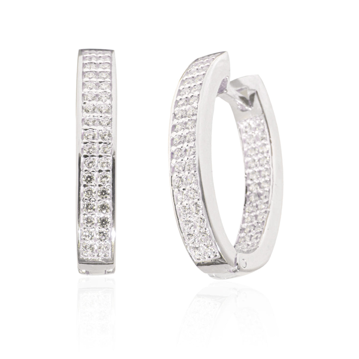 ARGOLA OVAL ZIRCÔNIAS