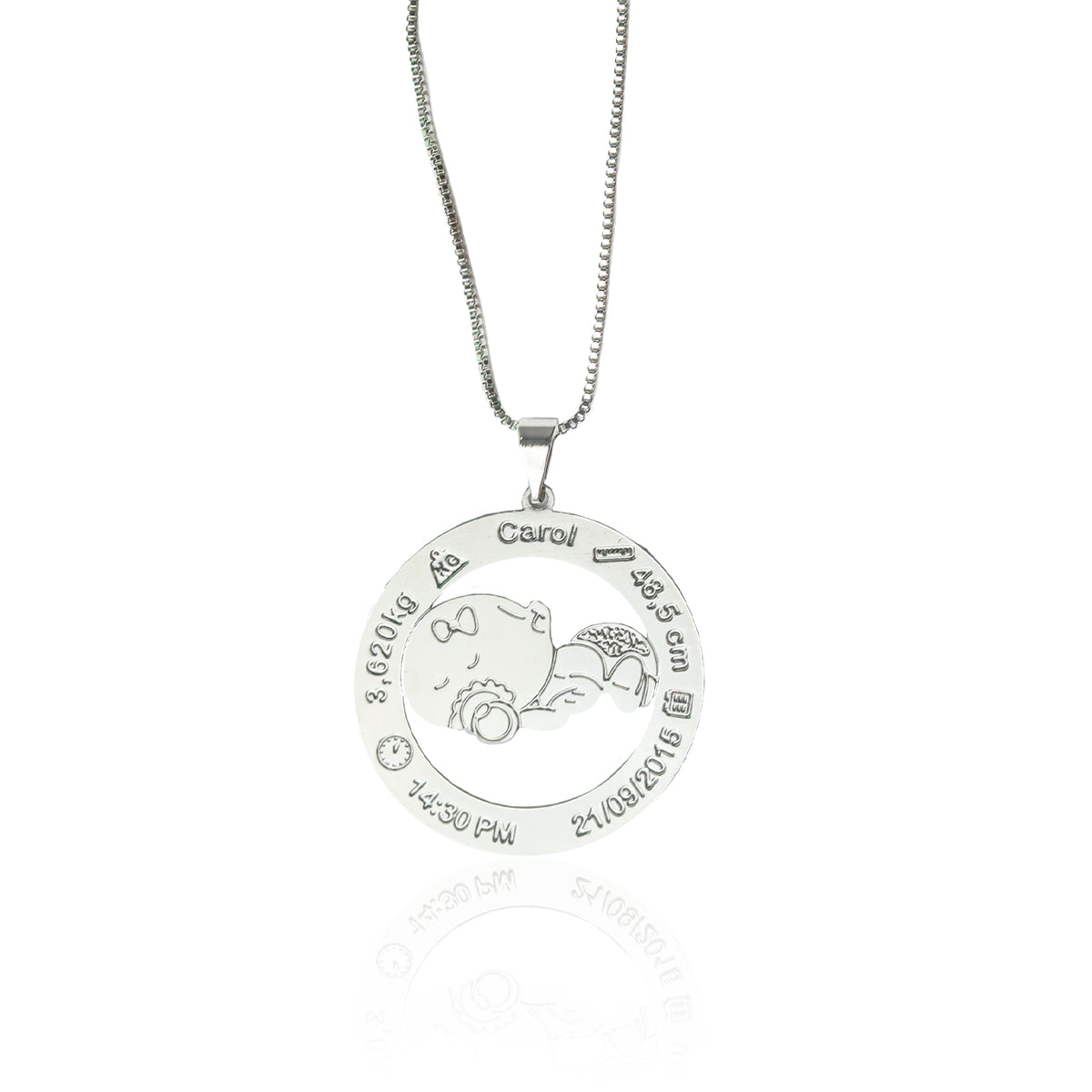 COLAR BEBÊ COM INFORMAÇÕES DE NASCIMENTO