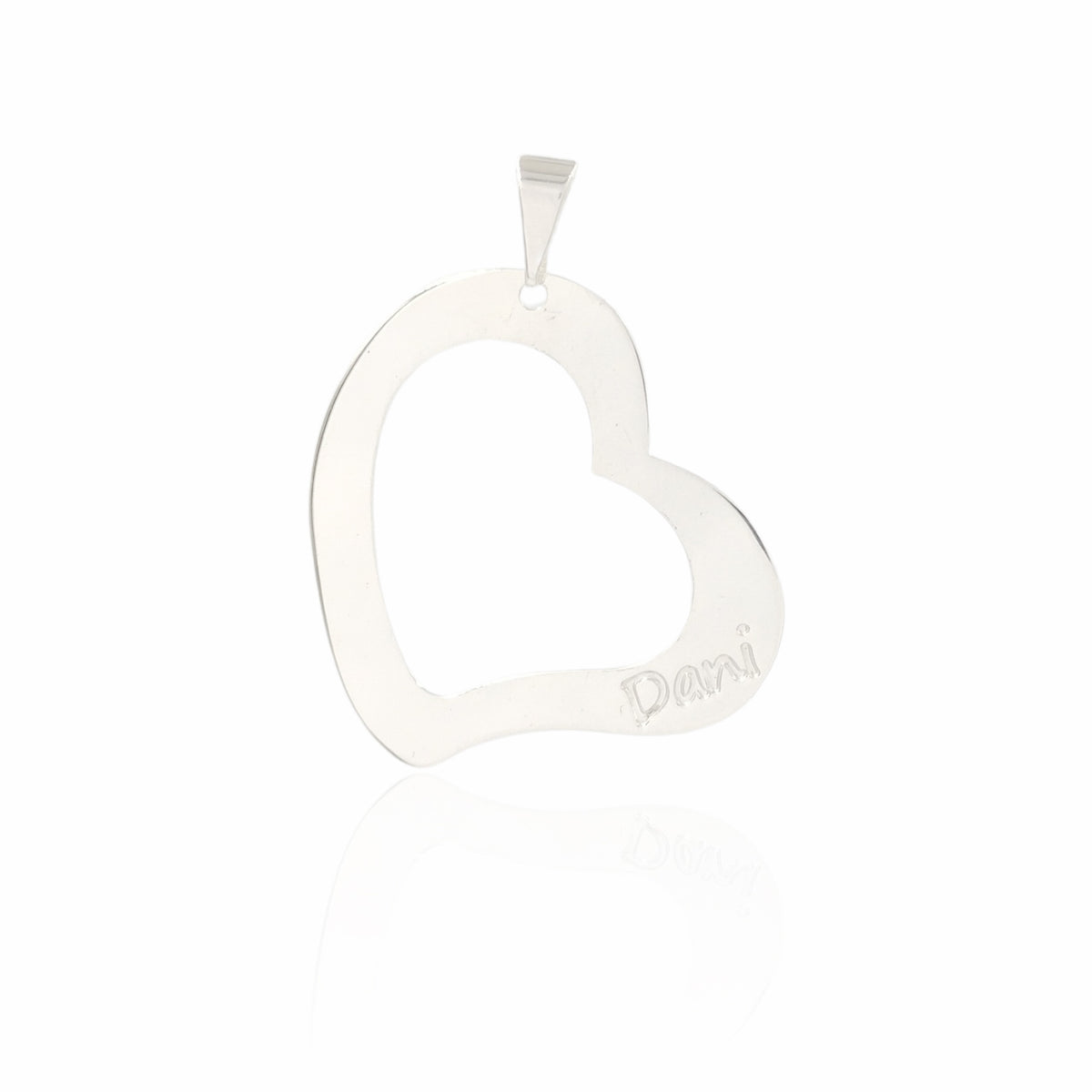 PINGENTE PERSONALIZADO CORAÇÃO VAZADO NOME