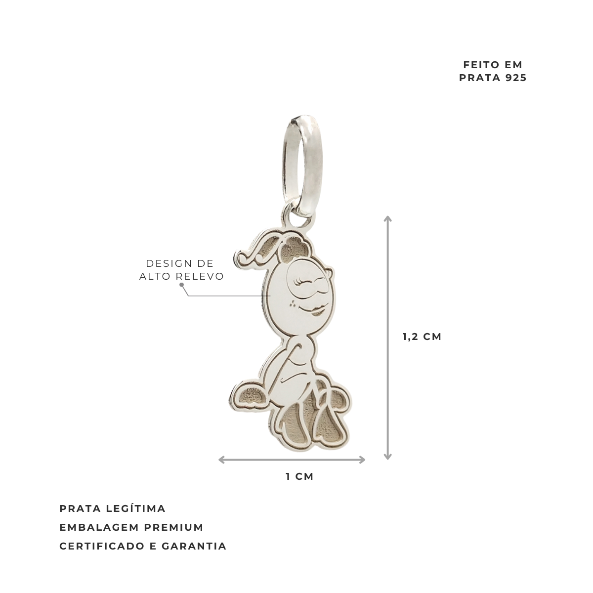 PINGENTE DE PRATA FANIQUITA SENTADINHA