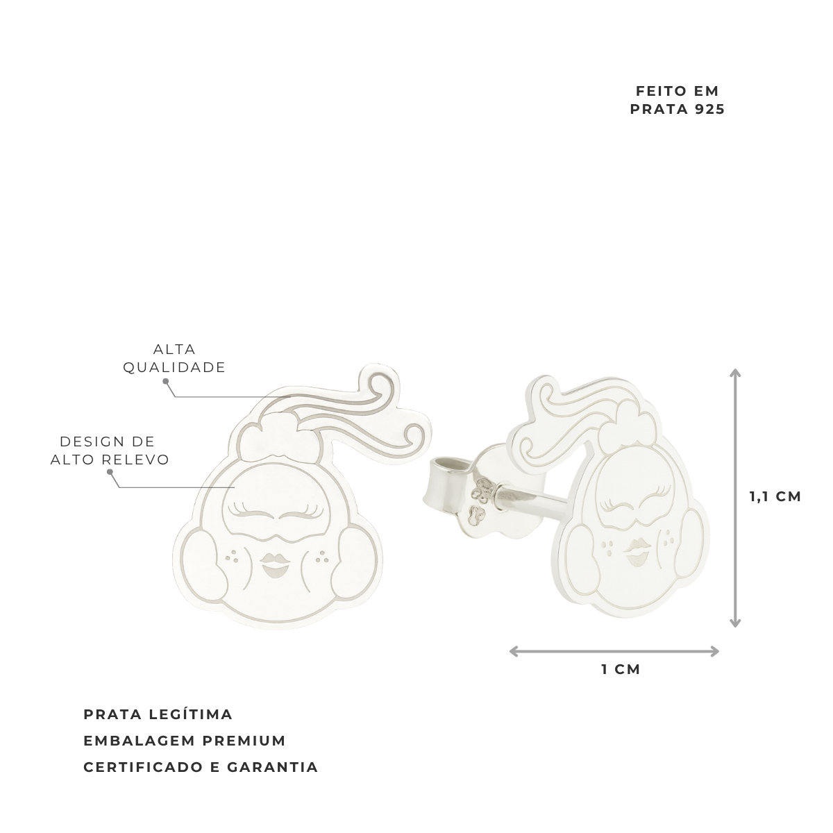 BRINCO DE PRATA FANIQUITA BEIJINHO