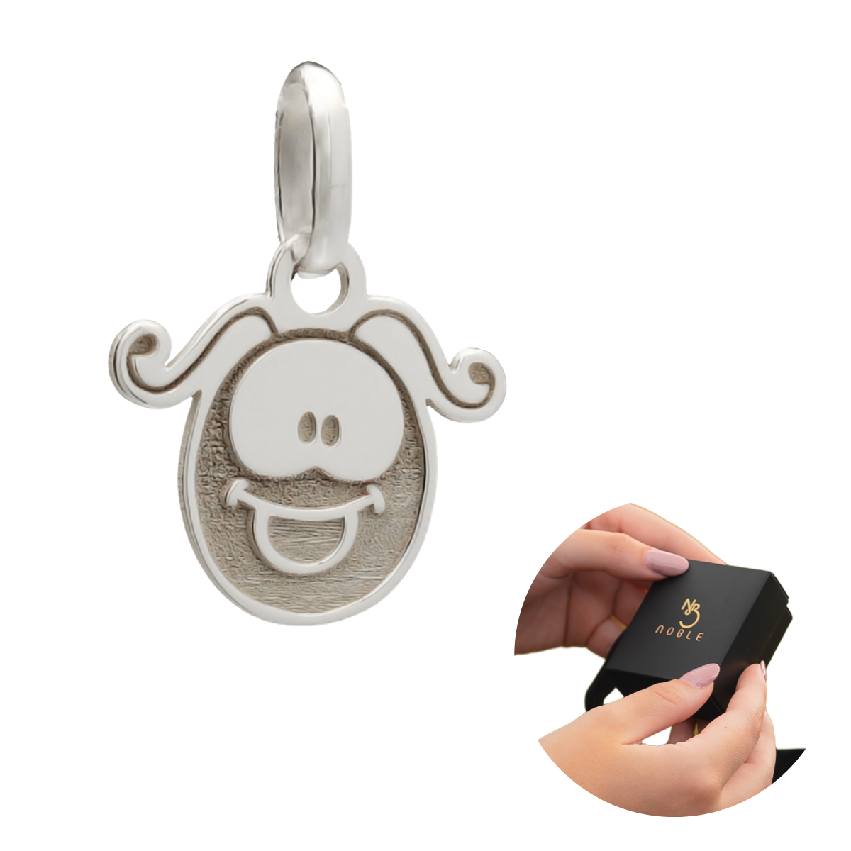 PINGENTE DE PRATA SMILINGUIDO SORRINDO