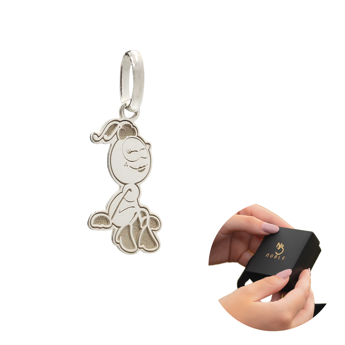 PINGENTE DE PRATA FANIQUITA SENTADINHA