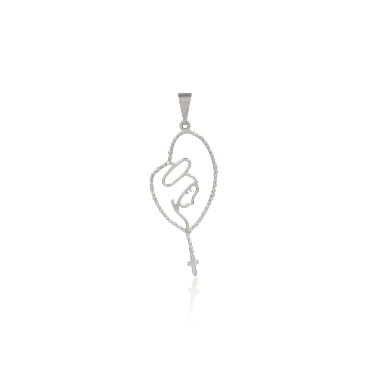 PINGENTE FOLHEADO NOSSA SENHORA TERÇO