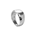 DOMED SILVER RING WITH FLATTENING