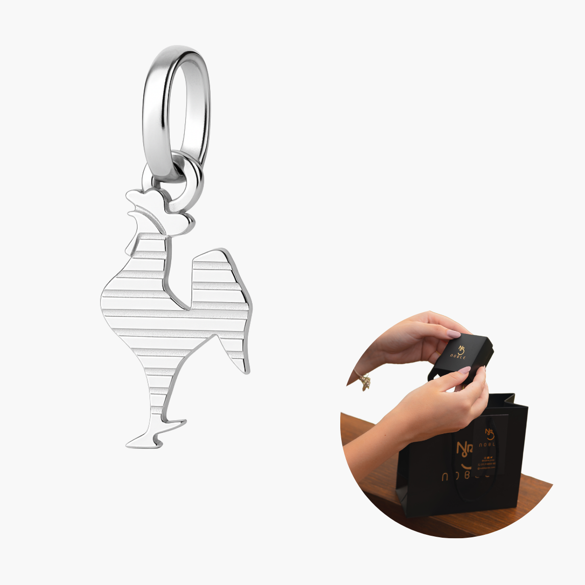 VOLPI ROOSTER PENDANT - 1CM 