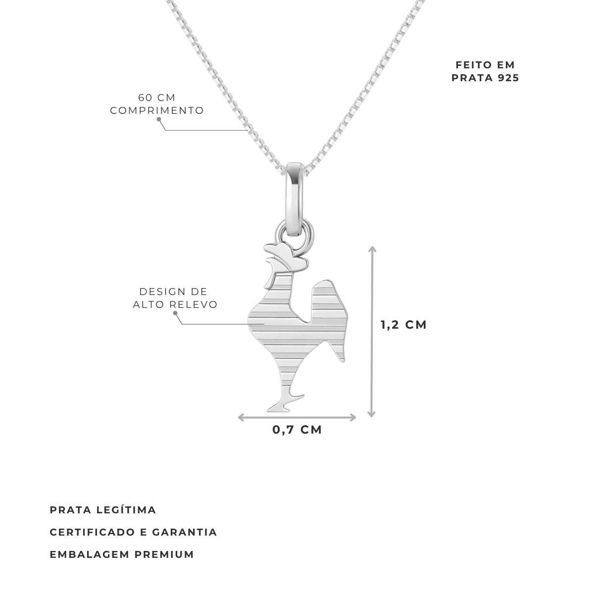 VOLPI ROOSTER NECKLACE - 1CM 