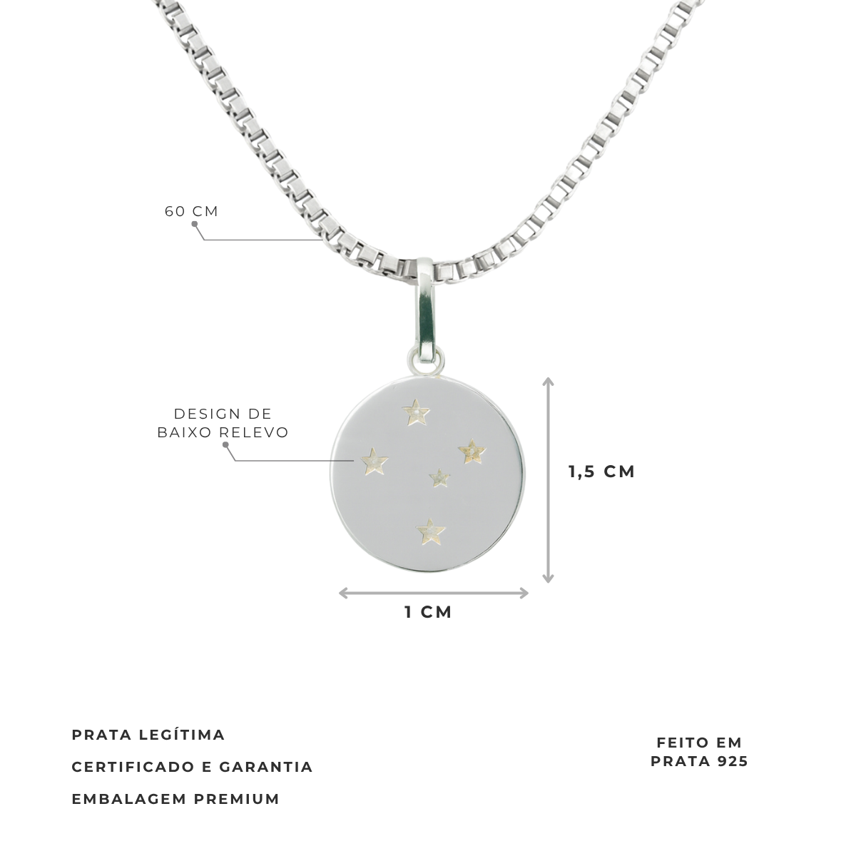 COLAR ESTRELAS CRUZEIRO - 1,5CM