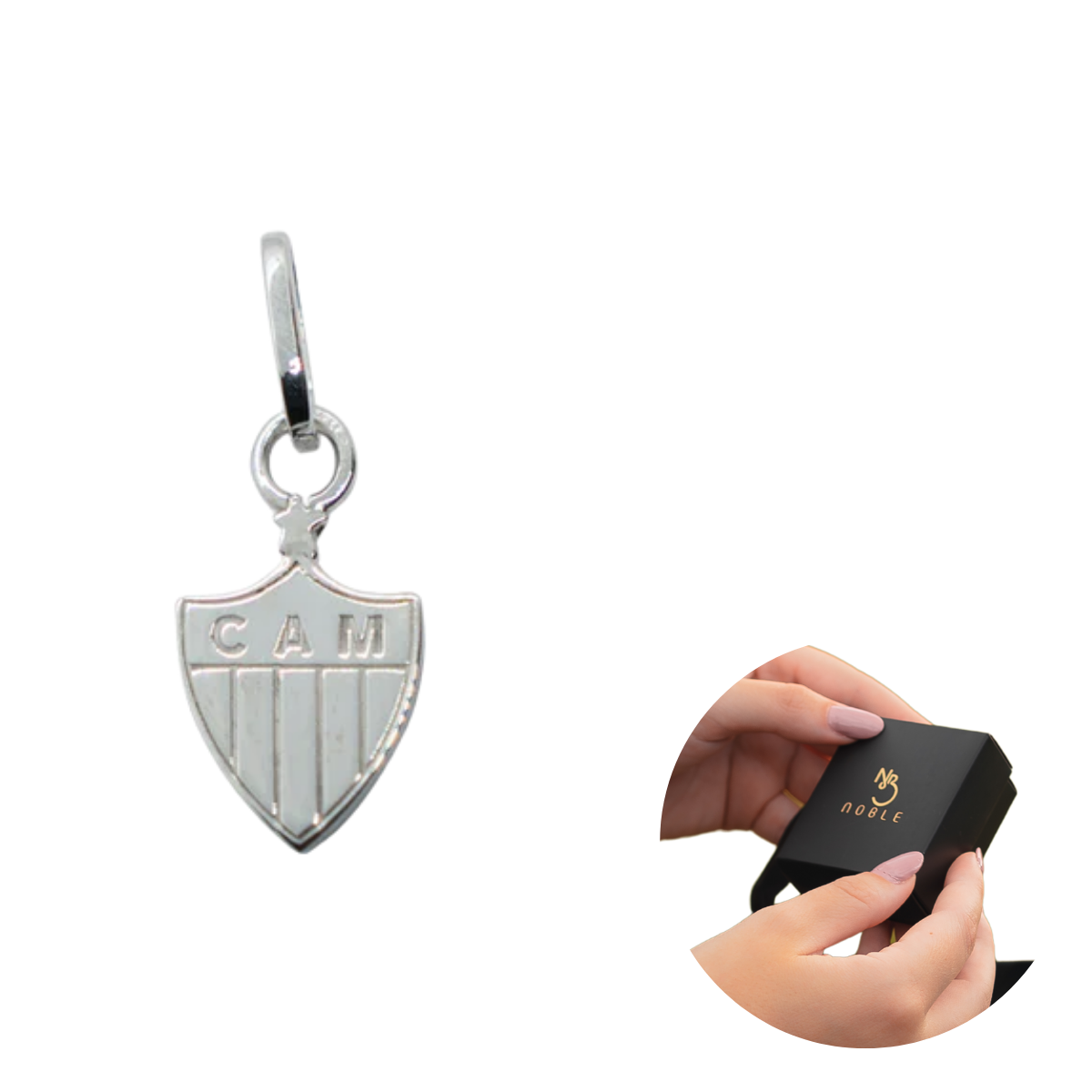 ATHLETIC PLATE SHIELD PENDANT - 2CM 