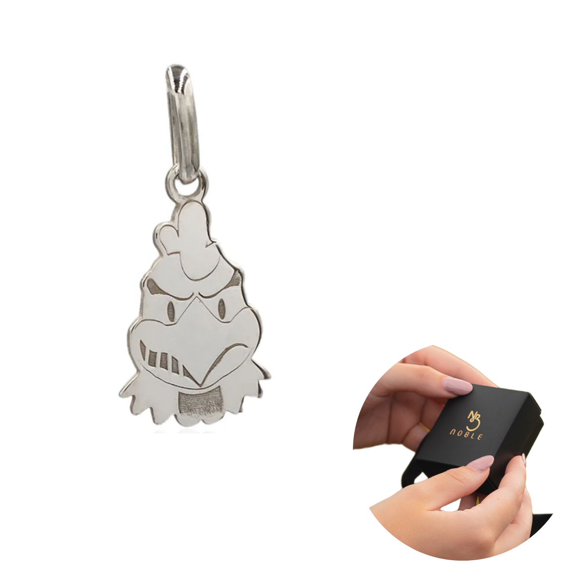 PINGENTE GALO DOIDO  - 1CM