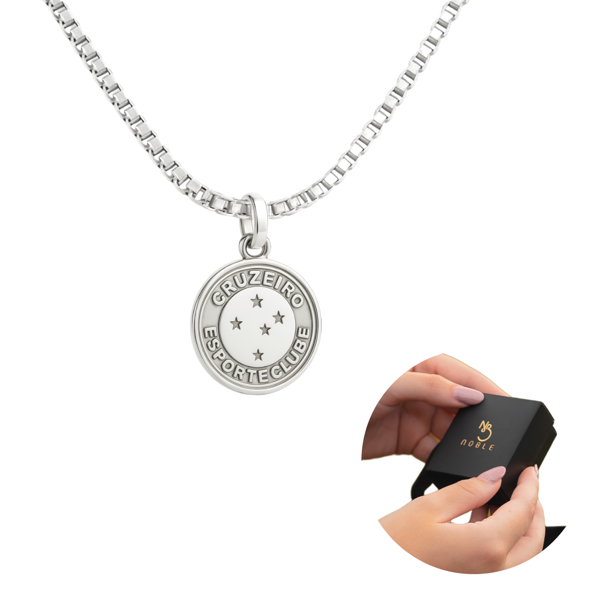 CRUZEIRO SHIELD NECKLACE - 1.5CM 
