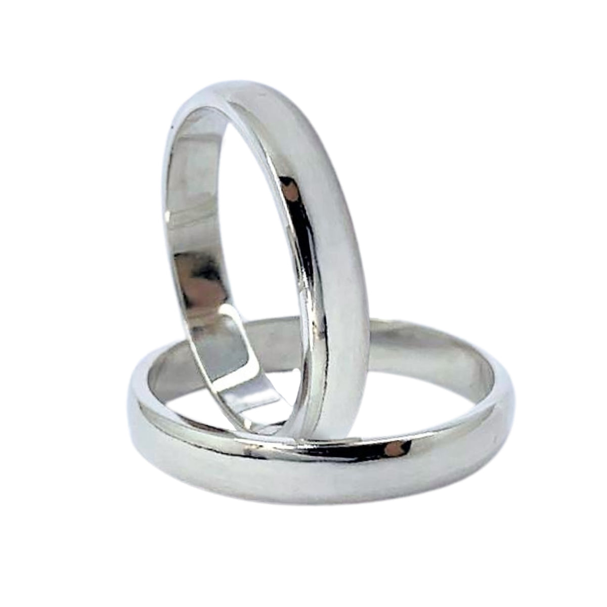 4MM DOMED SILVER DATING RING