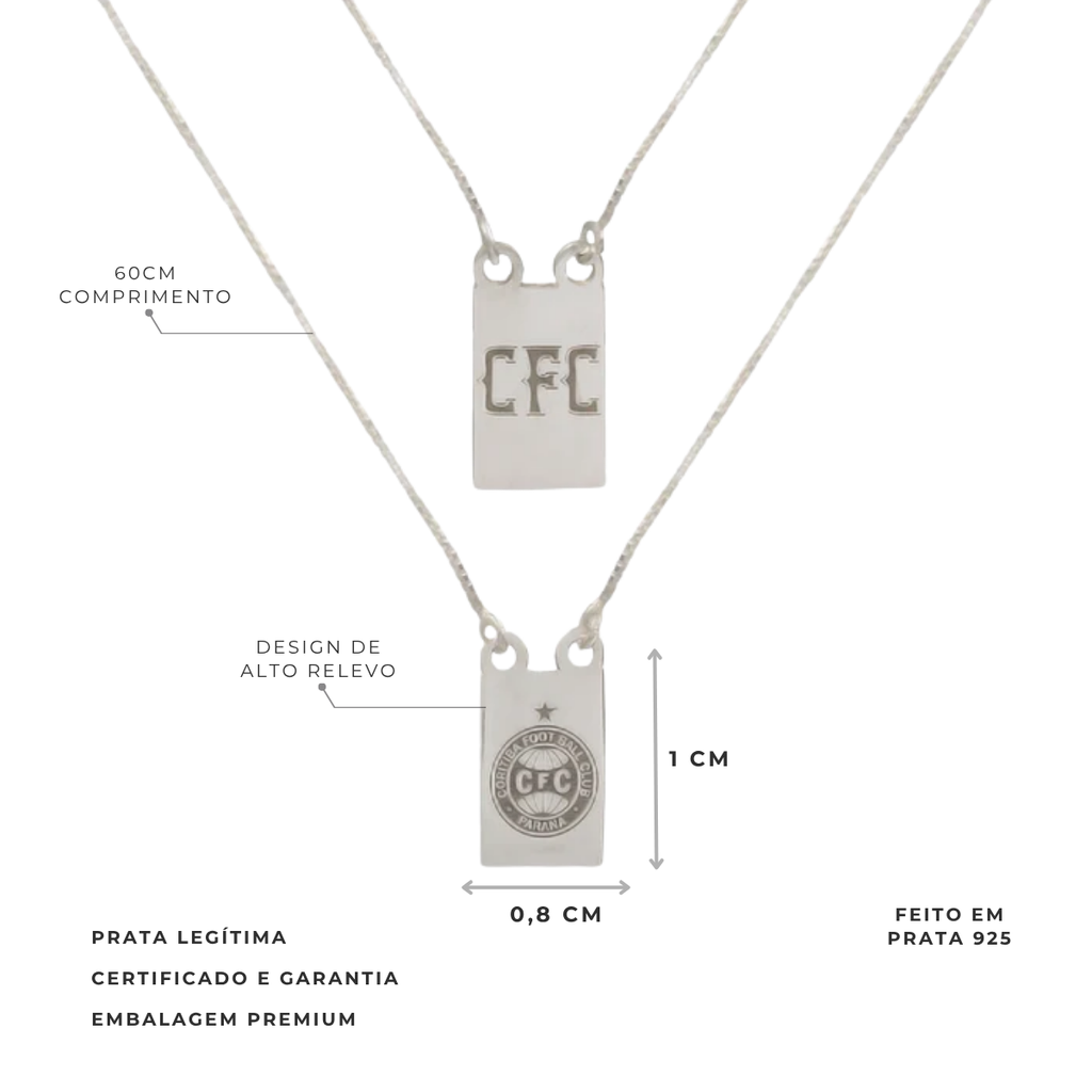 ESCAPULÁRIO CORITIBA - 1CM
