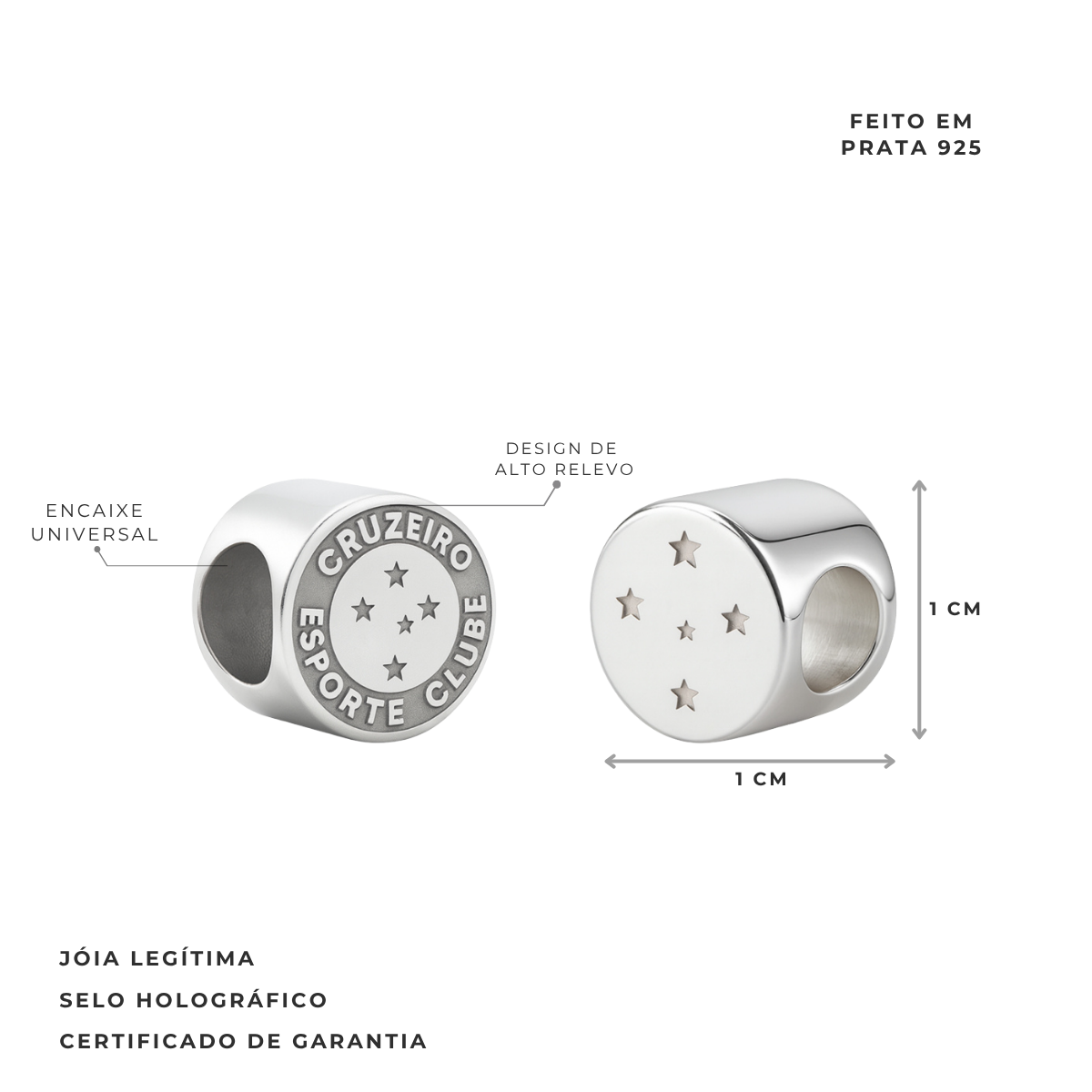 BERLOQUE SEPARADOR ESCUDO E ESTRELAS CRUZEIRO