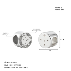 BERLOQUE SEPARADOR ESCUDO E ESTRELAS CRUZEIRO