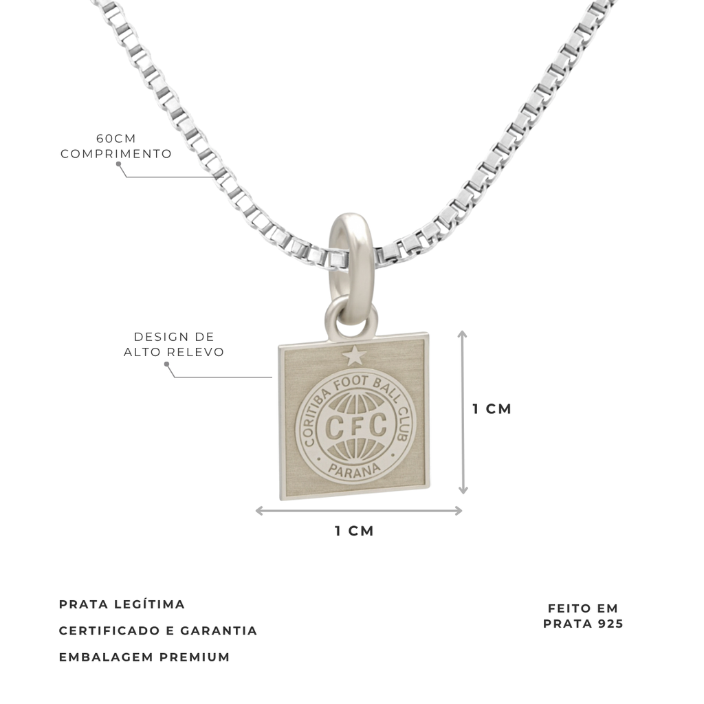 COLAR QUADRADO ESCUDO CORITIBA