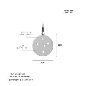 PINGENTE ESTRELAS VAZADAS CRUZEIRO - 2CM