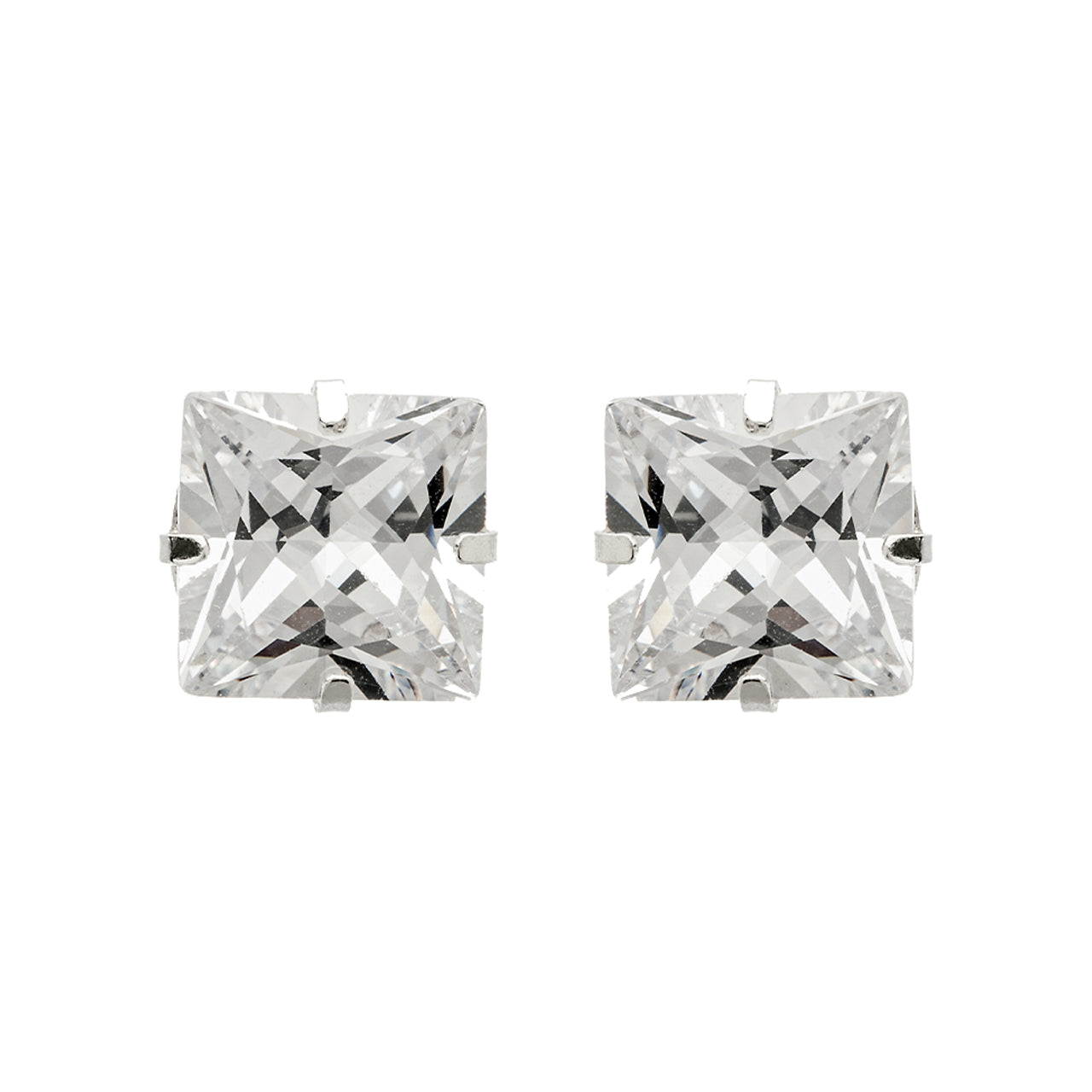 SQUARE SILVER EARRING