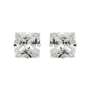 SQUARE SILVER EARRING