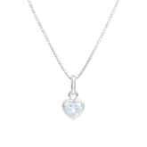 COLAR DE PRATA PONTO DE LUZ CORAÇÃO