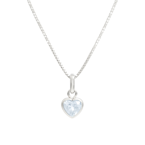 COLAR DE PRATA PONTO DE LUZ CORAÇÃO