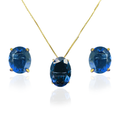 CONJUNTO DE BRINCO E COLAR CRISTAL