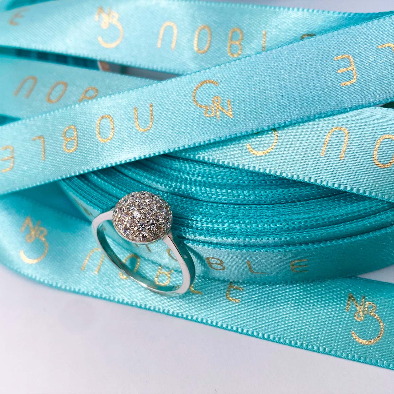 SILVER DOMED ZIRCONIA RING