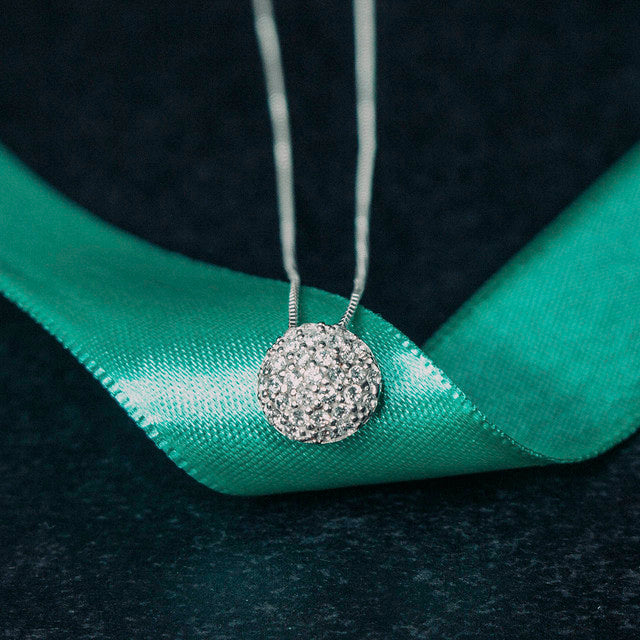 SILVER ROUND ZIRCONIA NECKLACE