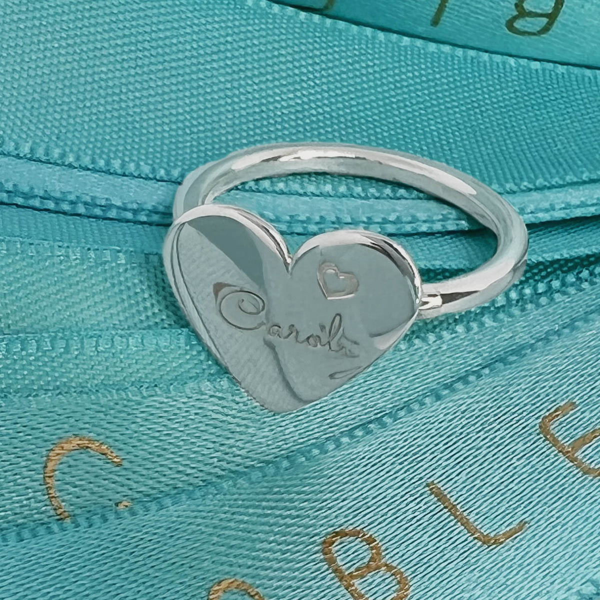 ANEL PERSONALIZADO CHAPA CORAÇÃO NOME
