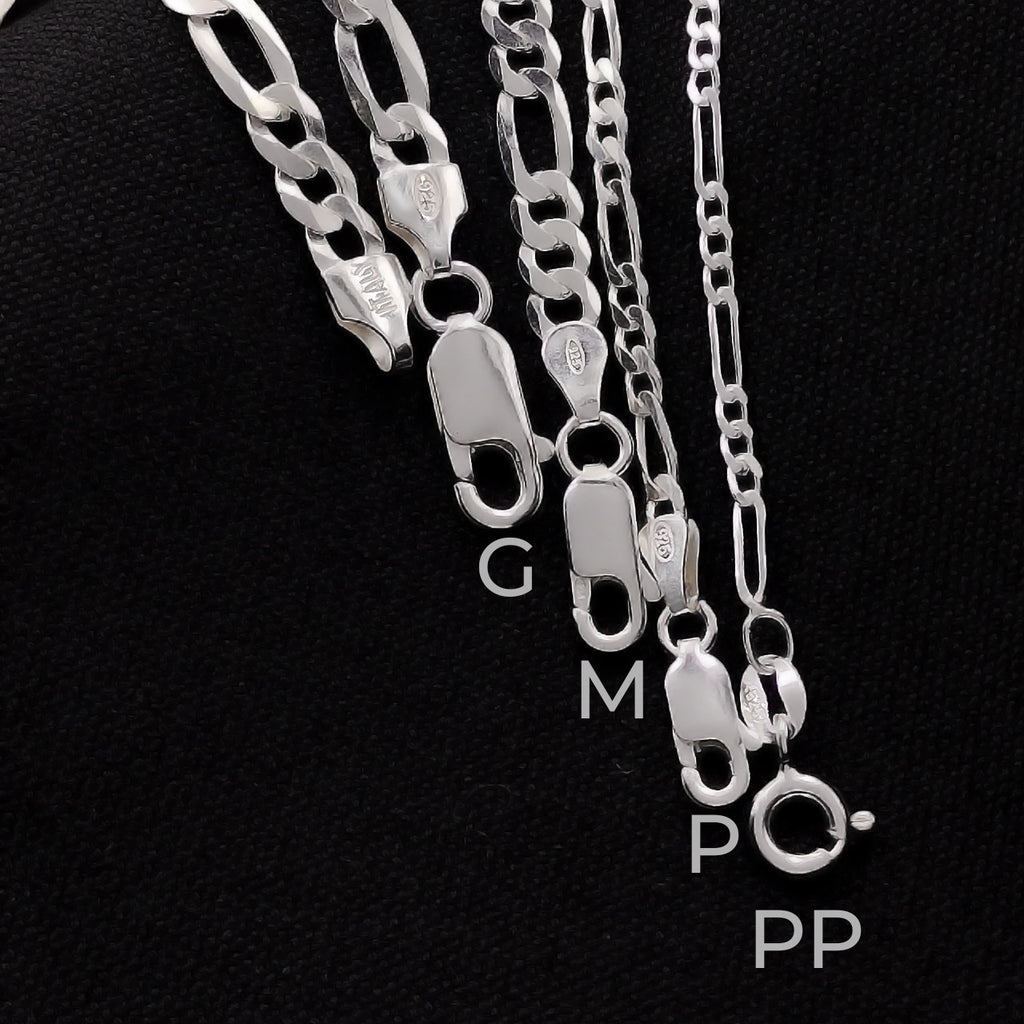 CORDÃO GROUMET 3X1 PRATA 925 ELOS POLIDOS MASCULINO