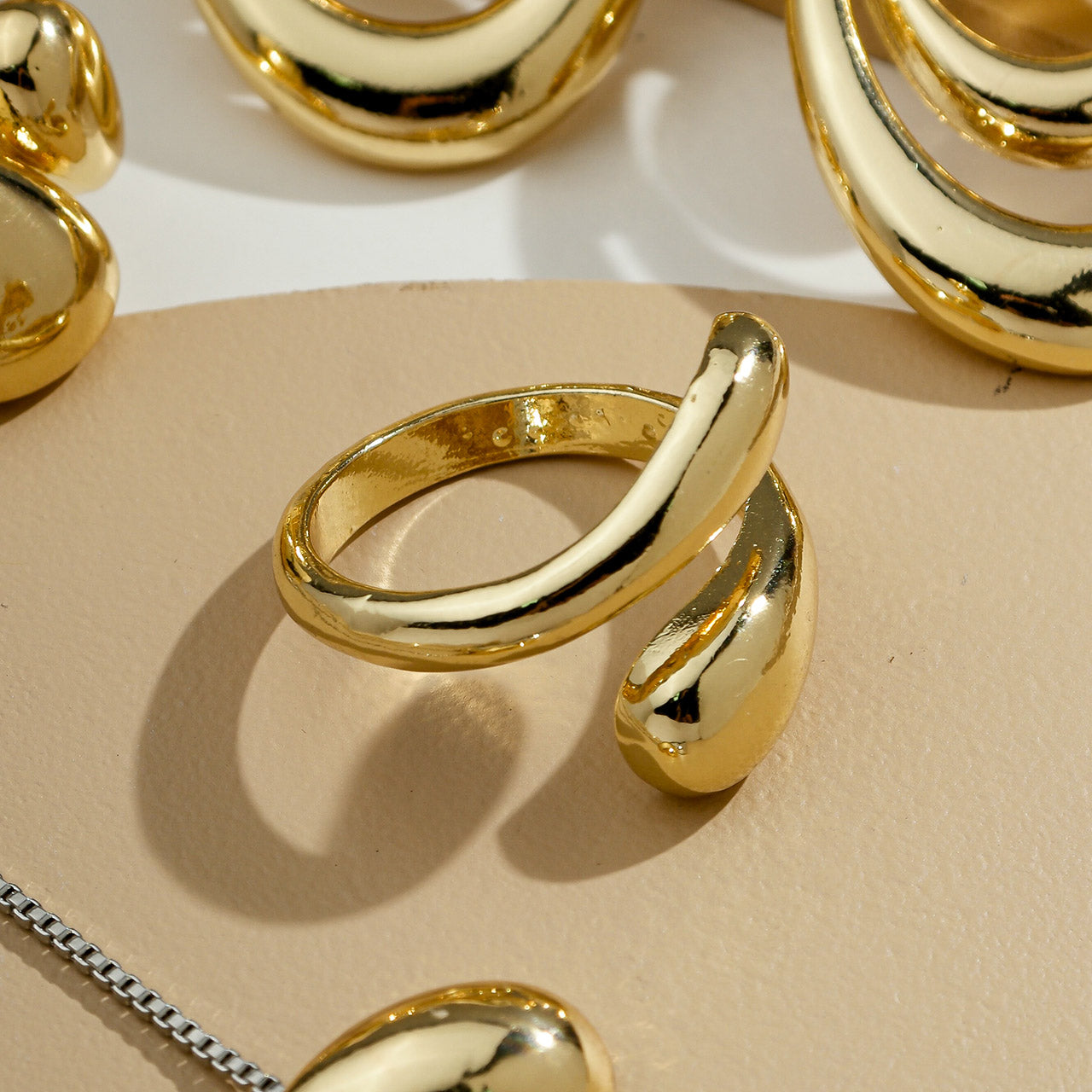 ANEL BOLD FINO REGULÁVEL DOURADO