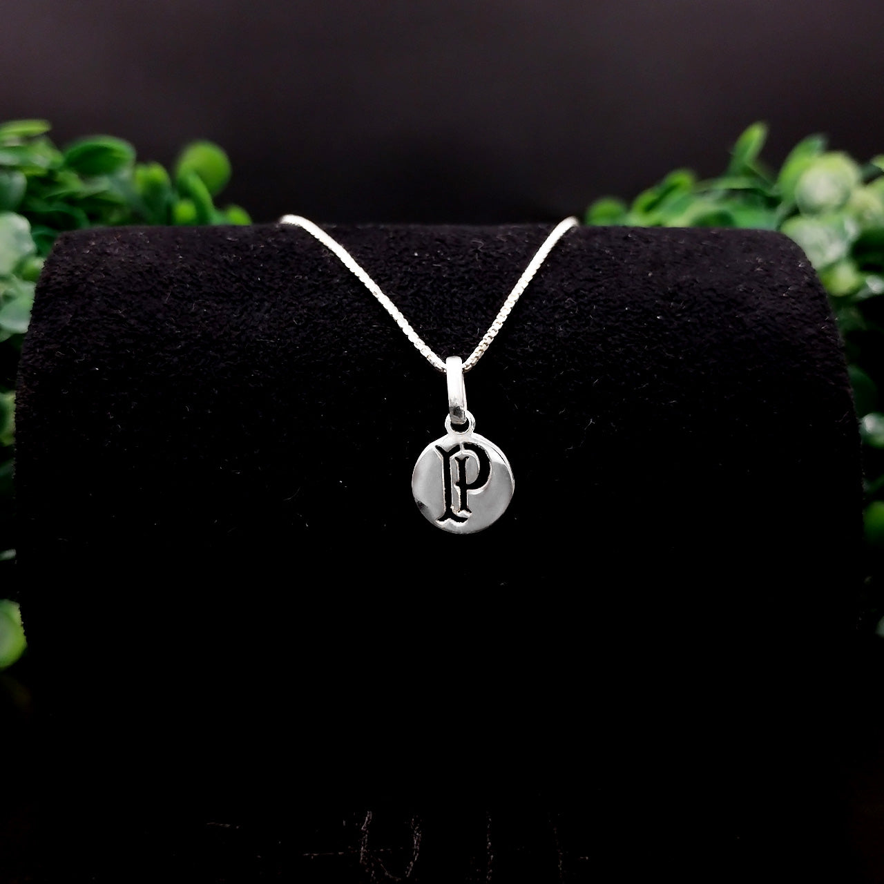 COLAR PALMEIRAS LETRA P REDONDO 50CM PRATA 925 LICENCIADO